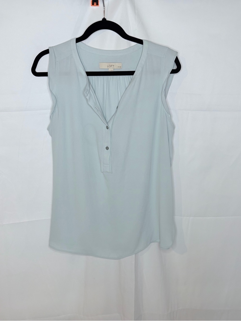 LOFT Light Blue Sleeveless Henley Camisole
